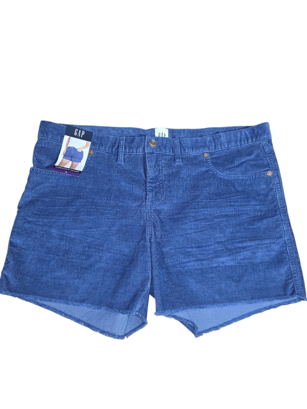 NWT Gap Women's Corduroy Shorts Sz 16 Blue Stretch